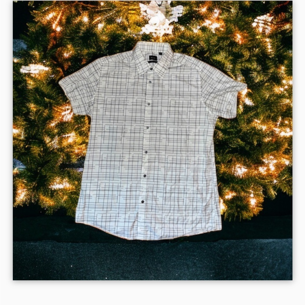 Mexx Men’s Short Sleeve Dress Shirt -Black -White Print - Sz XXL-VGUC​ - Picture 5 of 6